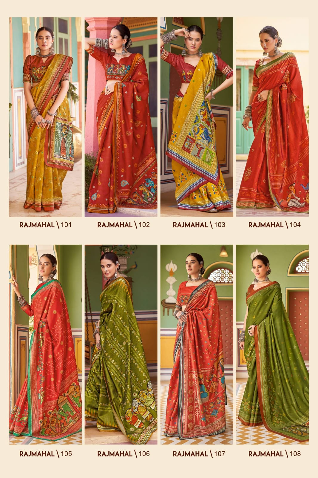 Rajmahal Vol 1 By Apple Kozi Silk Kalamkari Printed Sarees Wholesale Online